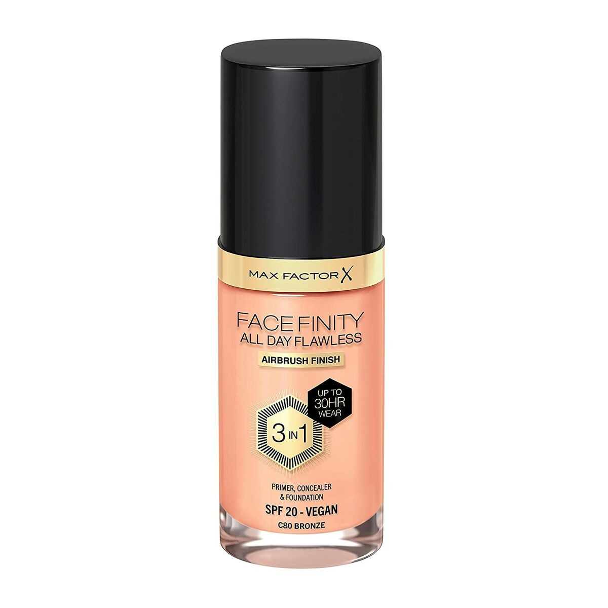 FACEFINITY 3IN1 PRIMER, CONCEALER & FOUNDATION #80-BRONZE 30