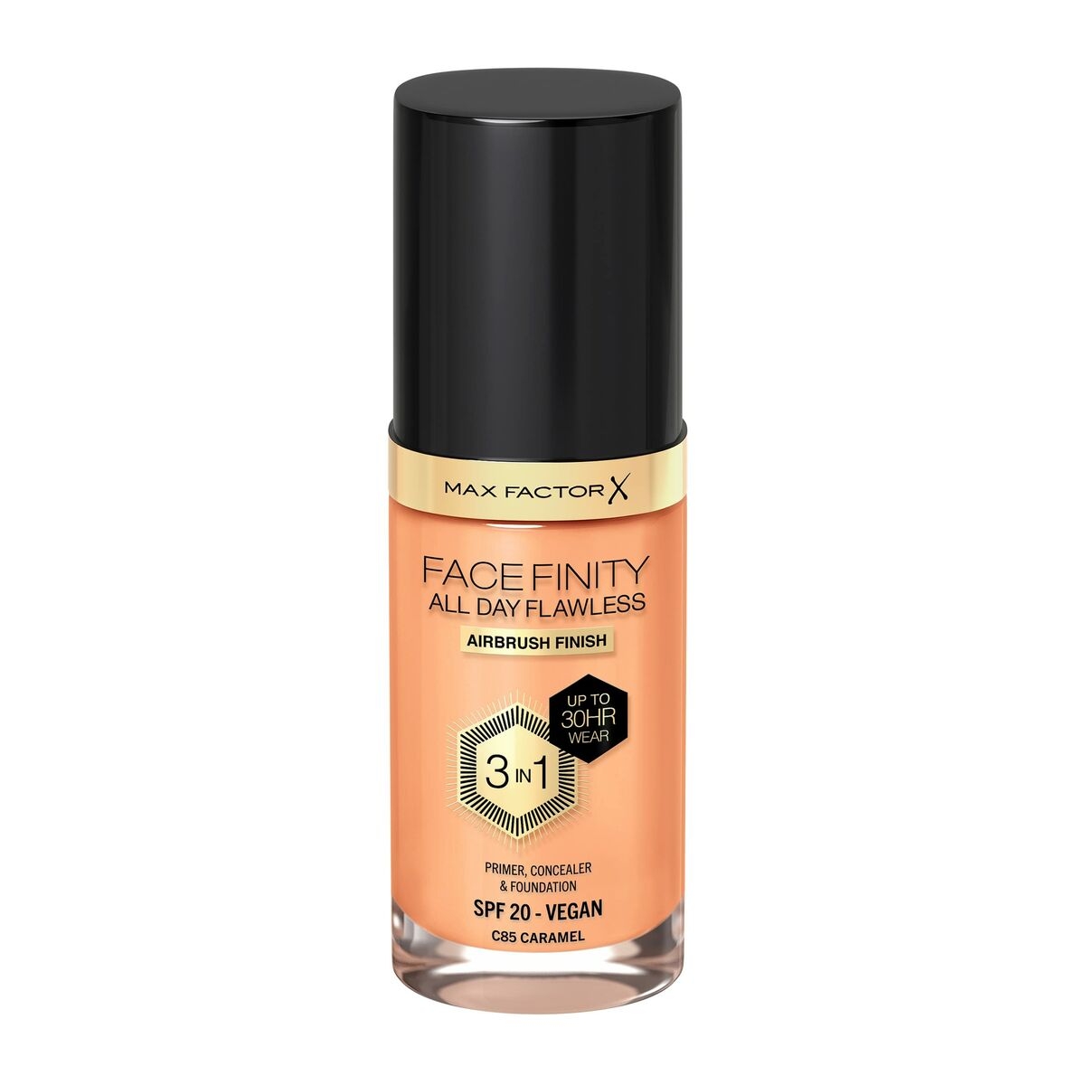 FACEFINITY 3IN1 PRIMER, CONCEALER & FOUNDATION #85-CARAMEL 3