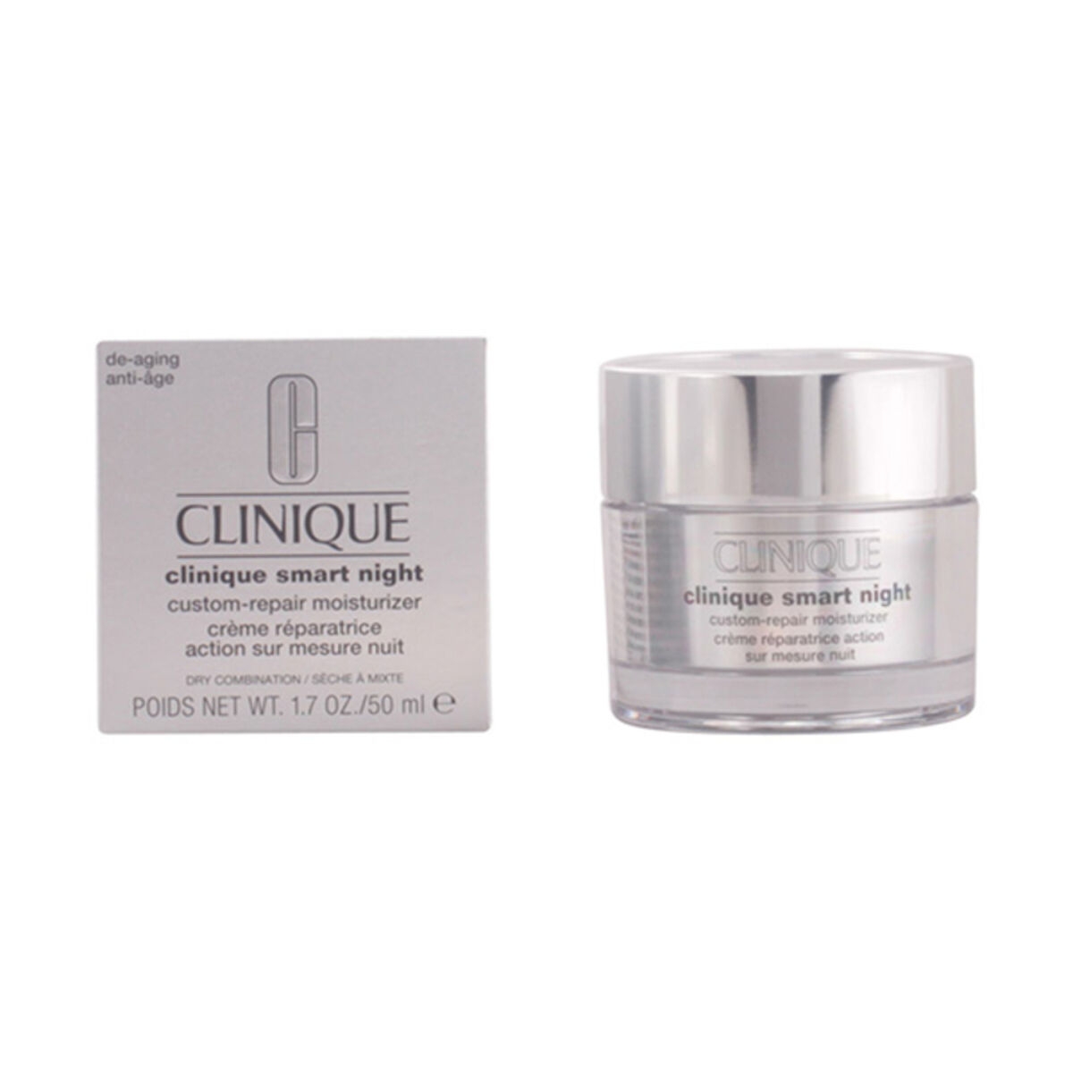 CLINIQUE SMART NIGHT CUSTOM REPAIR MOISTURIZER ANTI-AGE SECH