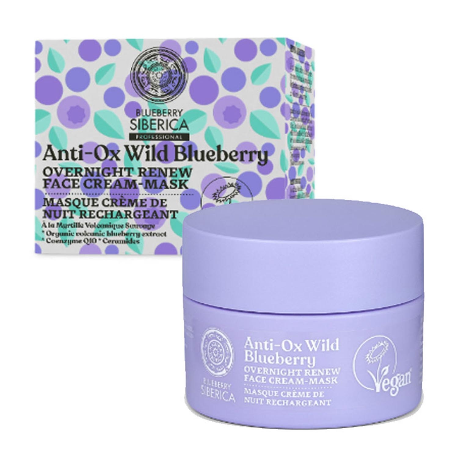 NATURA SIBERICA BLUEBERRY ANTI-OX CREMA FACIAL MASCARA WILD