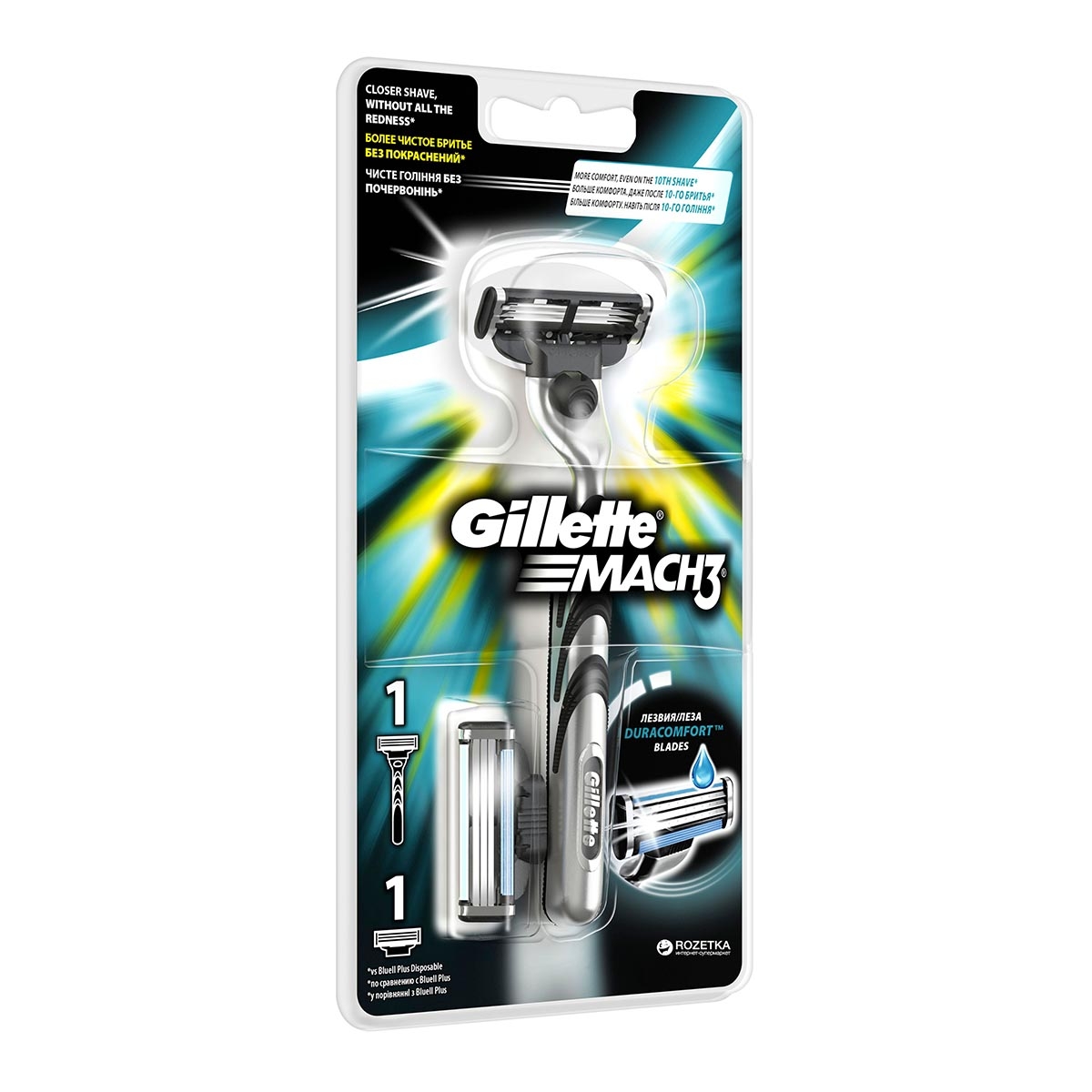 GILLETTE MACH3 MAQUINILLA AFEITAR 1U. + RECAMBIO