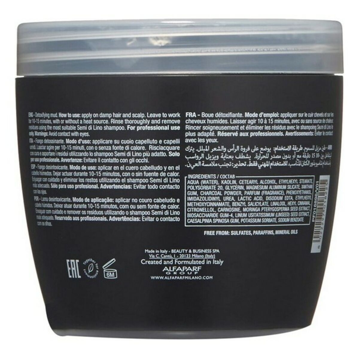 MASCARILLA SEMI DI LINO SUBLIME DETOXIFYING MUD ALFAPARF MIL