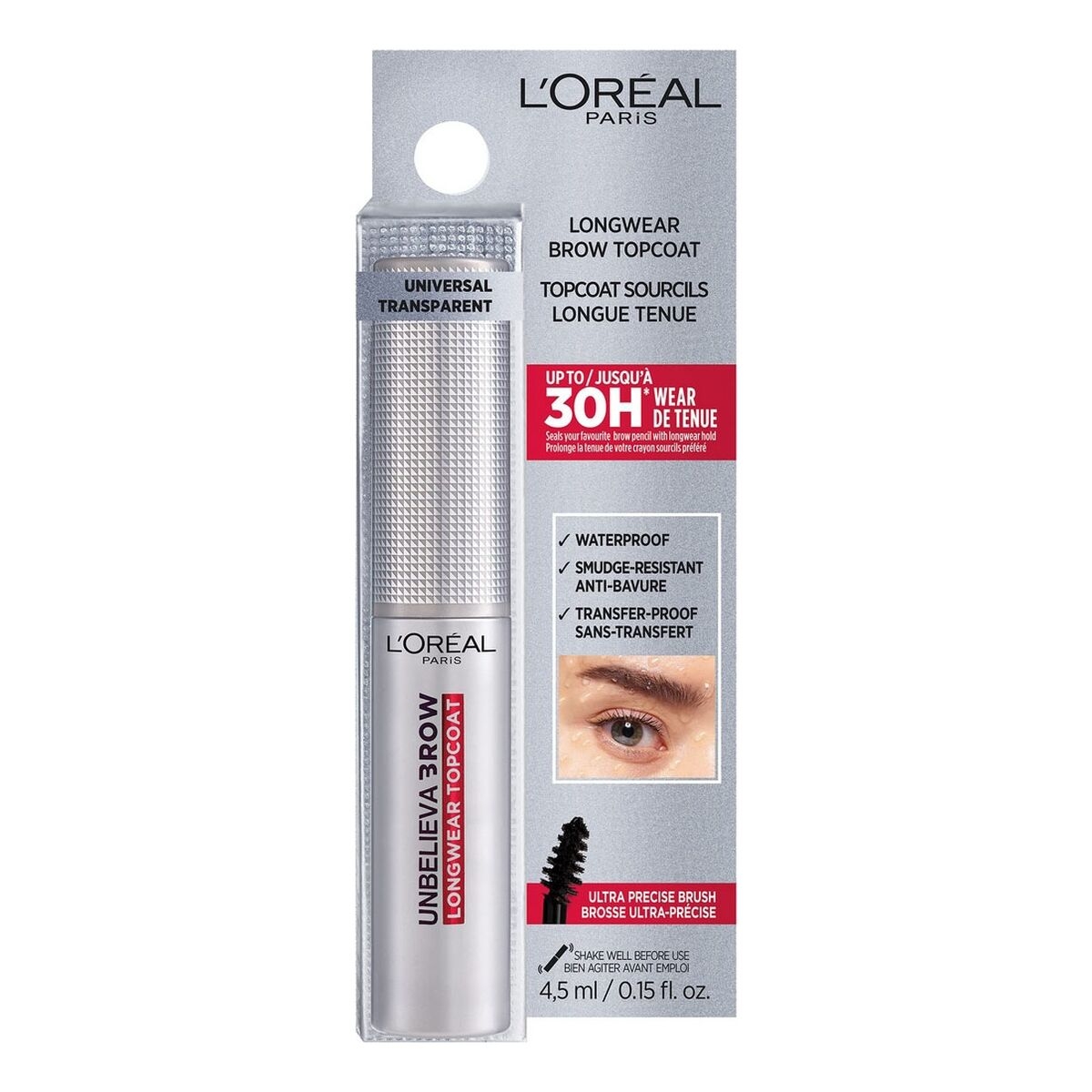 LOREAL BROW UNBELIEVA TOP COAT TRANSP